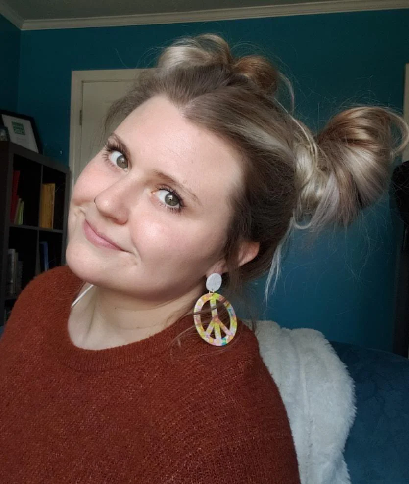 60s Peace and Love Flower Power Earrings - Image 4