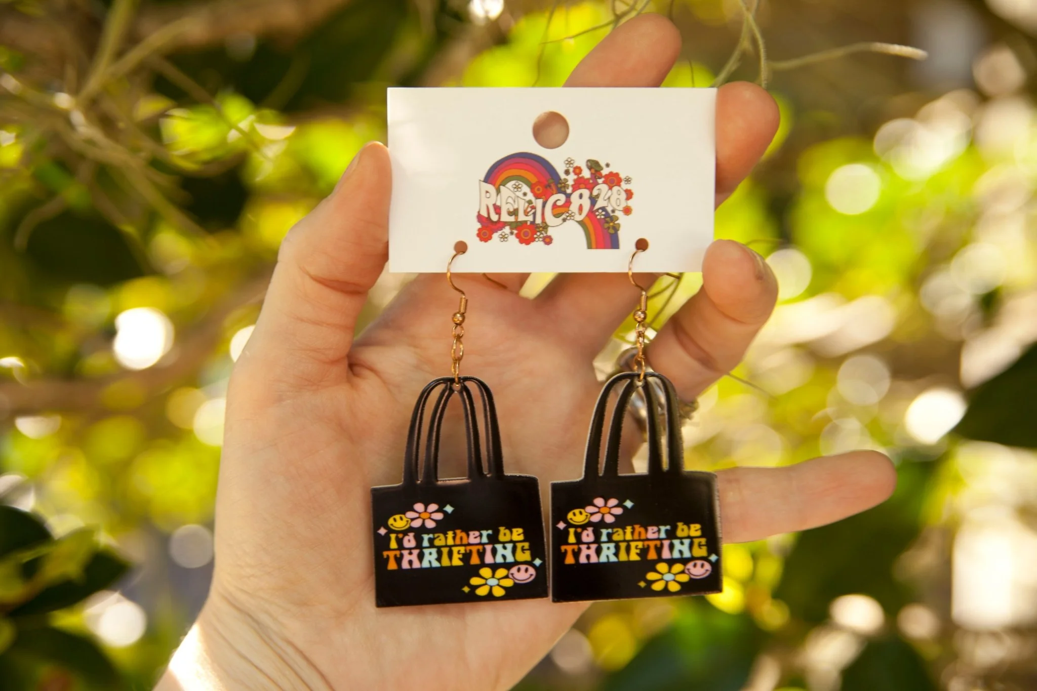 I’d Totes Rather Be Thrifting Earrings - Image 3