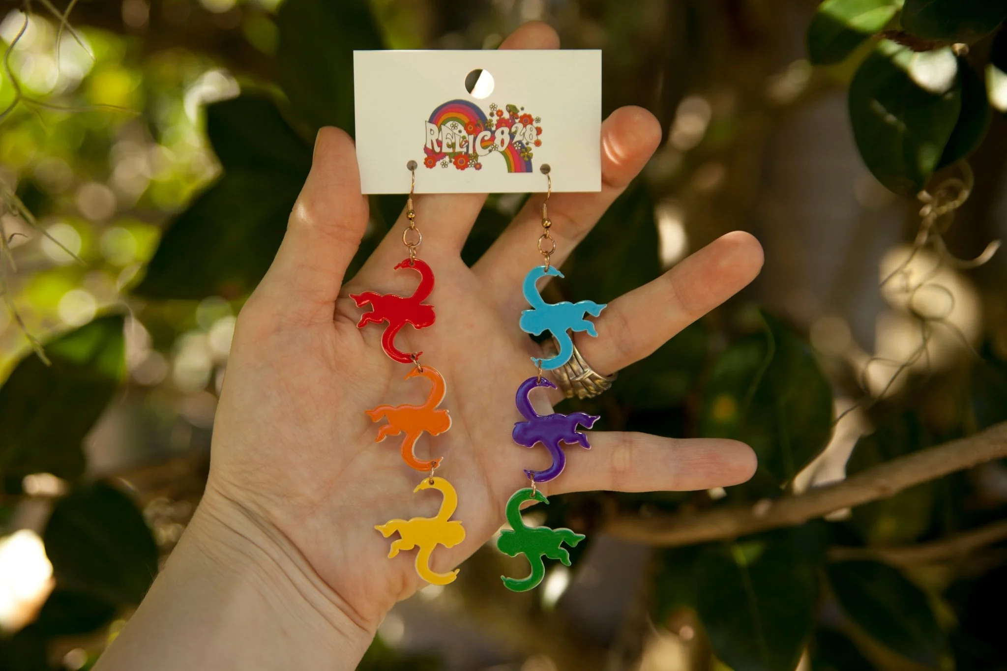 Monkeying Around Rainbow Earrings - Image 4